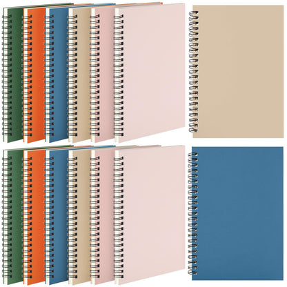 Leelosp 12 Pcs Small Spiral Notebook,Rainbow,5 x 7 Inch