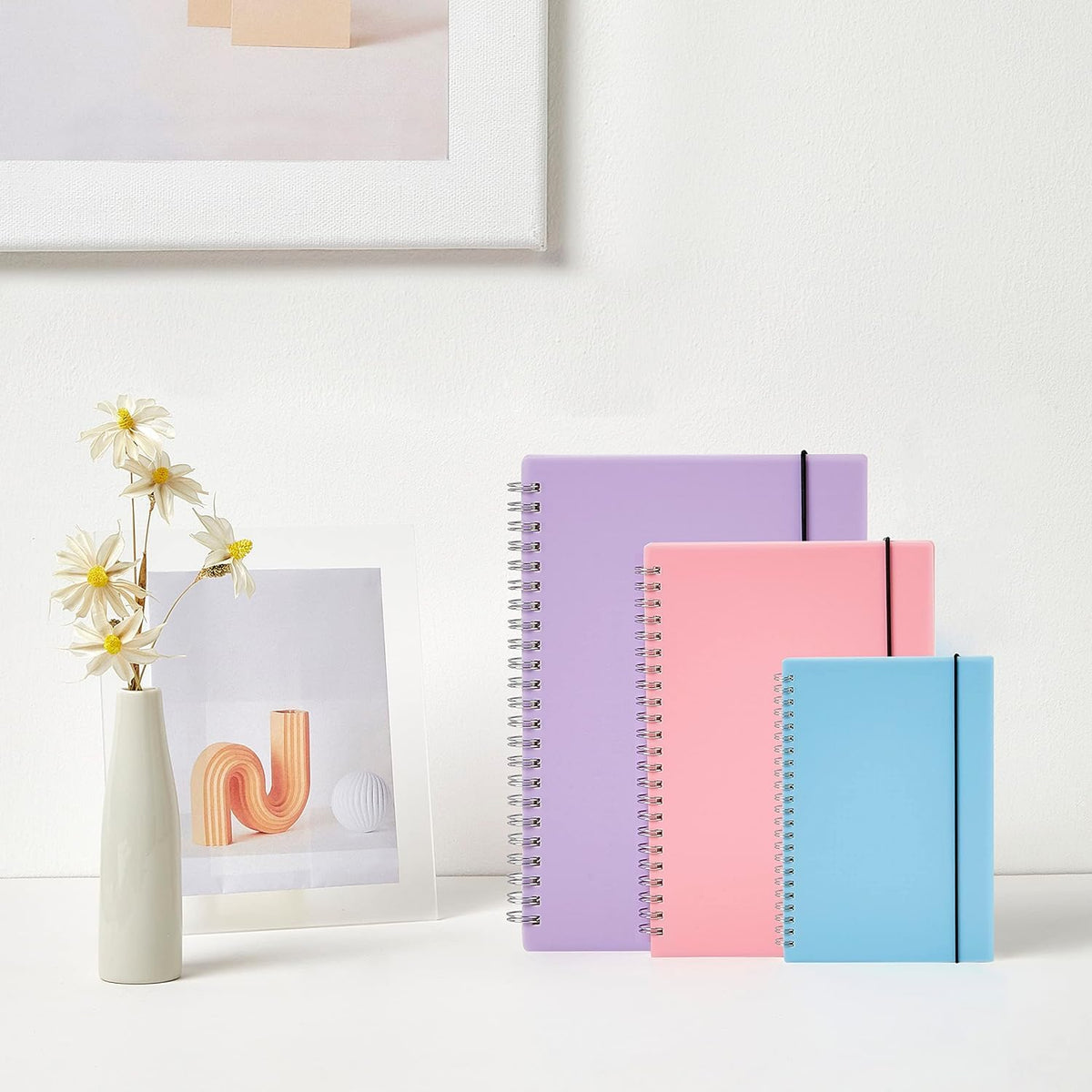 MSTONAL 3 Pack Small Spiral Notebook College Ruled Pocket Size A6 4.3"x5.7"
