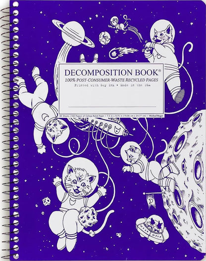 Decomposition Bluebells College Ruled Spiral Notebooks – 9.75 x 7.5 Journal with 160 Lined Pages – Notebooks for School Supplies, Home & Office – 100% Recycled Paper – Made in USA