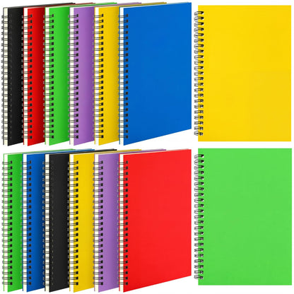 Leelosp 12 Pcs Small Spiral Notebook,Rainbow,5 x 7 Inch