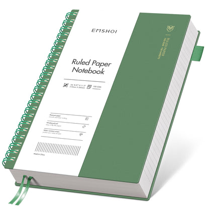 EMSHOI Lined Spiral Journal Notebook, 300 Pages, A5 Size (5.7'' x 8.2'')