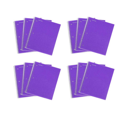 Mintra Office Durable Spiral Notebooks, 1 Subject, (Spring Pink, Sun Yellow, Arctic Ice, College Ruled 3pk)