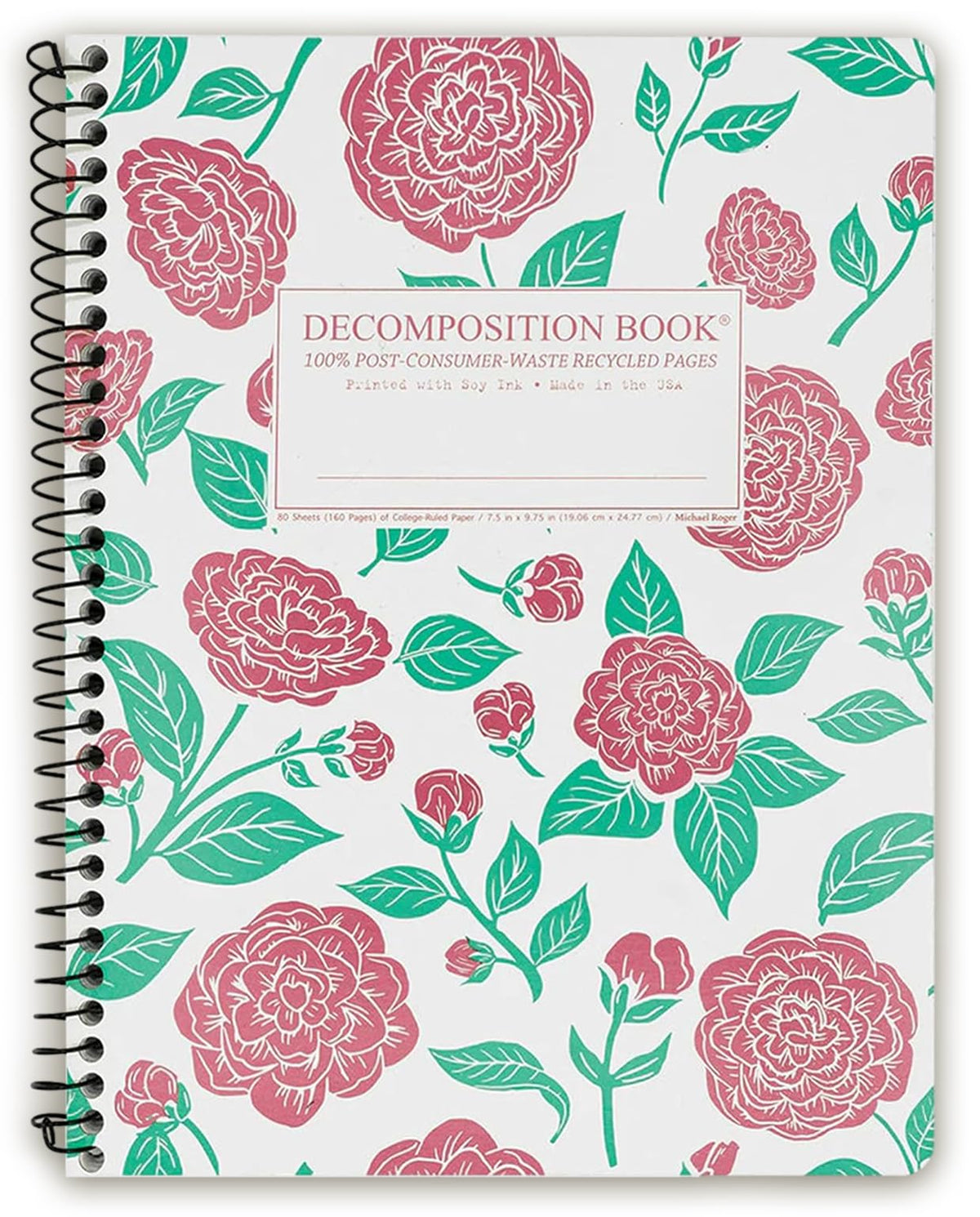 Decomposition Bluebells College Ruled Spiral Notebooks – 9.75 x 7.5 Journal with 160 Lined Pages – Notebooks for School Supplies, Home & Office – 100% Recycled Paper – Made in USA