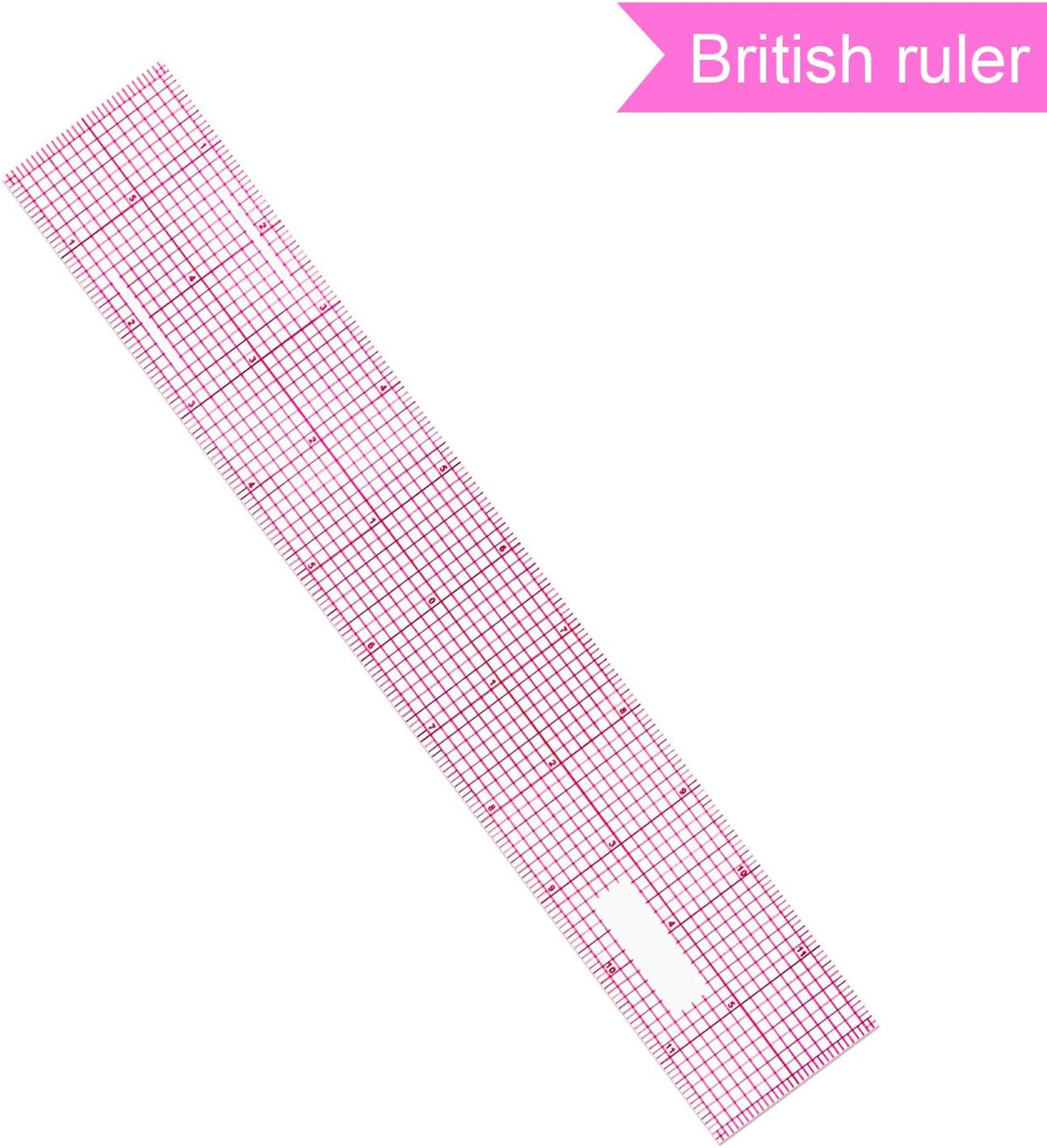 Frienda 6 Pcs Clear Plastic Sewing Rulers Set, Beveled Inch Metric Scales
