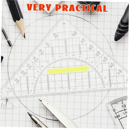 5pcs Plastic Triangle Ruler Set for Math Drawing and Geometry