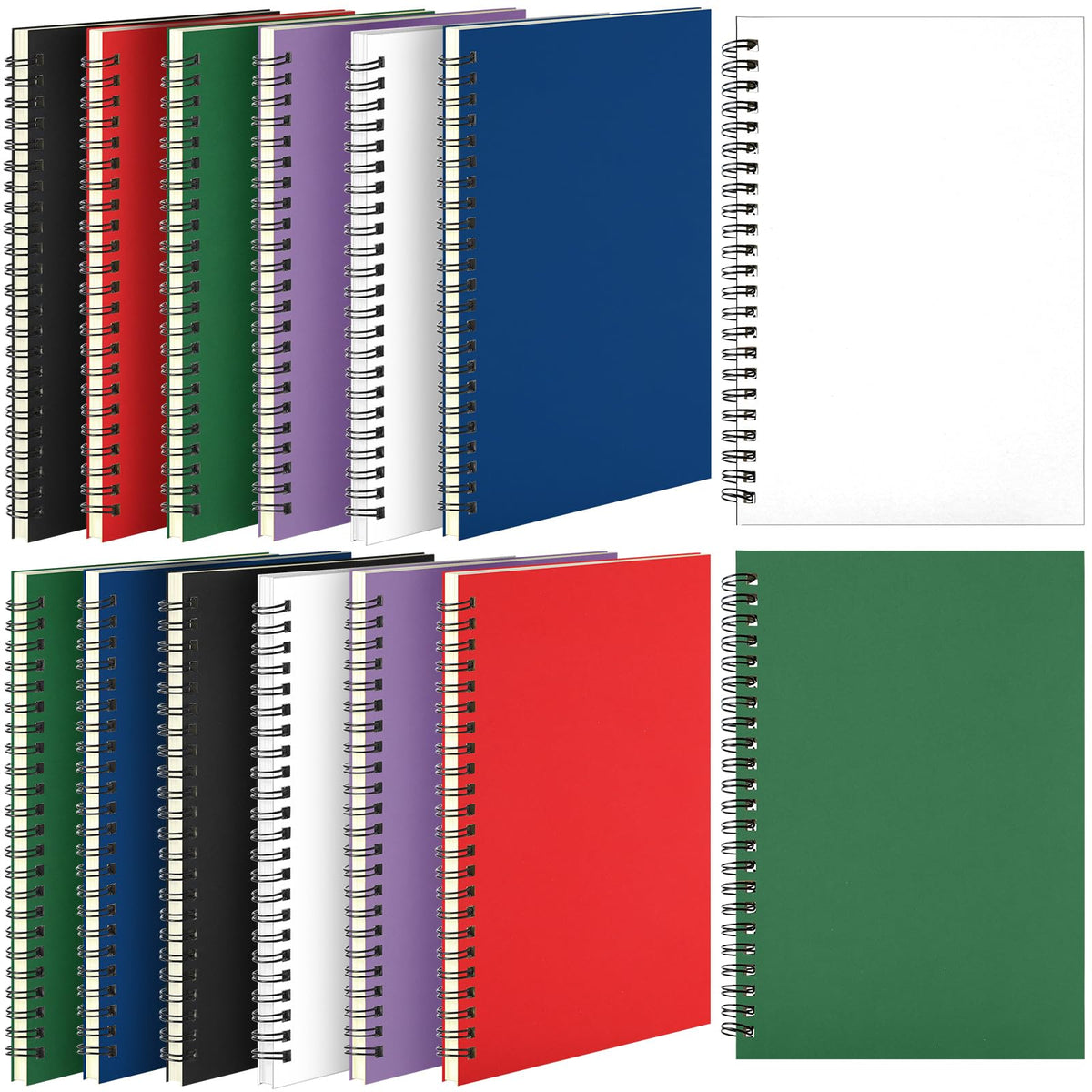 Leelosp 12 Pcs Small Spiral Notebook,Rainbow,5 x 7 Inch