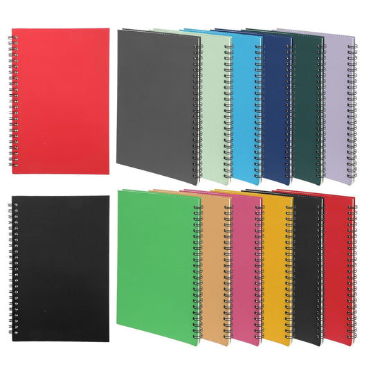 Nodaaiie 12 Pack A5 Spiral Notebook, College Ruled, 120 Pages, 12 Colors Spiral Journal for Office, Students, Business, Journal, Note Taking, 8.3 x 5.7 Inch