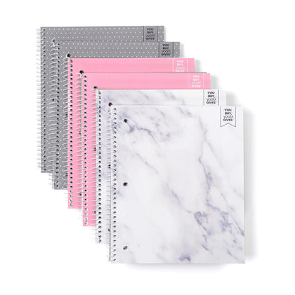 Yoobi College Ruled Spiral Notebooks, 3-Pack, Celestial, 150 Sheets