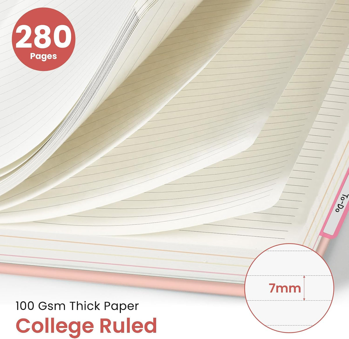 Taja Spiral Notebooks for Work 5 Subject Notebook with Removable Dividers
