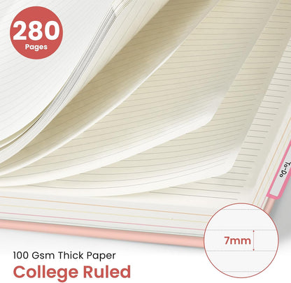 Taja Spiral Notebooks for Work 5 Subject Notebook with Removable Dividers