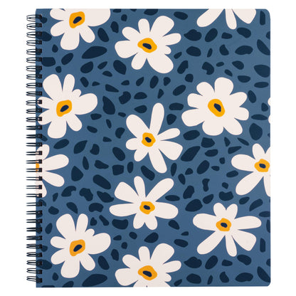 Steel Mill & Co. Cute Floral Large Spiral Notebook, Orange Flower