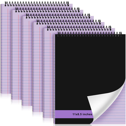 Resurhang 6 Pcs Top Spiral Notebooks,8.5 x 11 Inches,No Holes,White