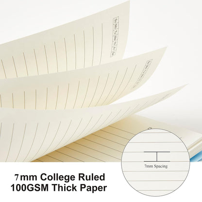MSTONAL 3 Pack Small Spiral Notebook College Ruled Pocket Size A6 4.3"x5.7"