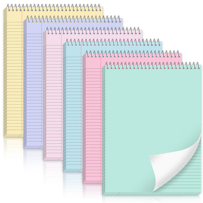 gisgfim 6Pcs Boho Top Spiral Notebooks 8.5x11 College Ruled Steno Pads