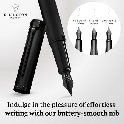 Luxury Fountain Pen Set for Writing, Refillable Ink Converter, Gift Box
