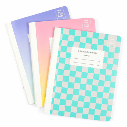 Yoobi College Ruled Spiral Notebooks, 3-Pack, Celestial, 150 Sheets