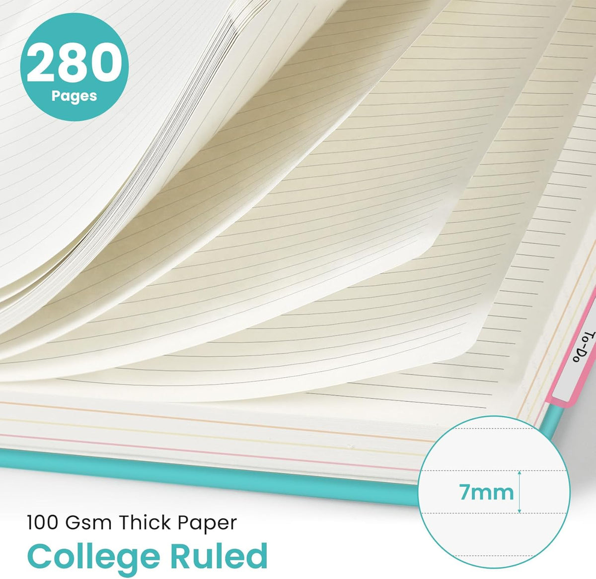 Taja Spiral Notebooks for Work 5 Subject Notebook with Removable Dividers