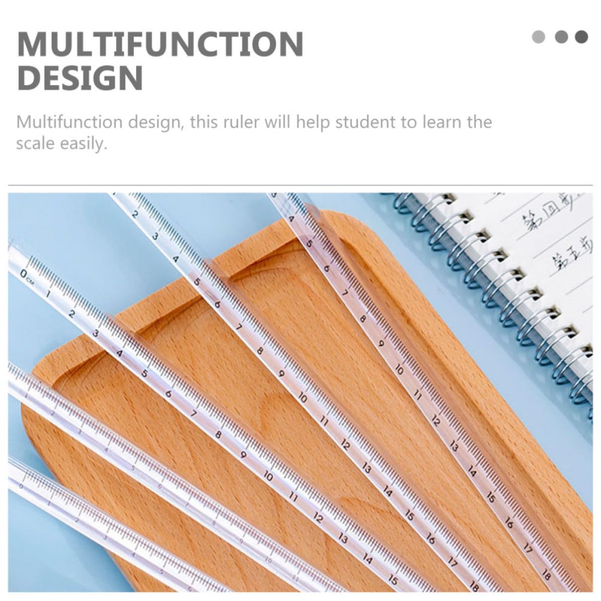 Triangular Ruler 20cm 10 Piece Plastic Set for Drafting Practice