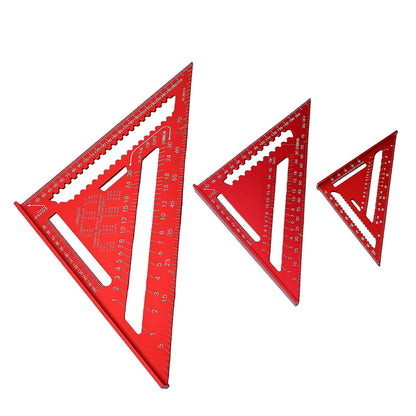 Gugxiom 3PCS Aluminum Rafter Square Set, 4 6 12 Inch Triangular Ruler