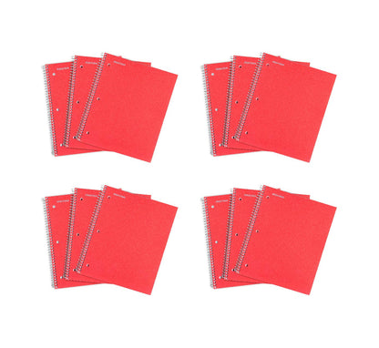 Mintra Office Durable Spiral Notebooks, 1 Subject, (Spring Pink, Sun Yellow, Arctic Ice, College Ruled 3pk)