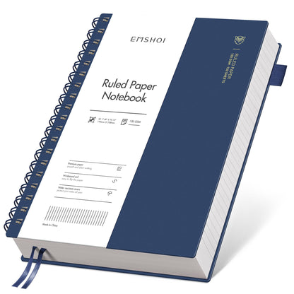 EMSHOI Lined Spiral Journal Notebook, 300 Pages, A5 Size (5.7'' x 8.2'')