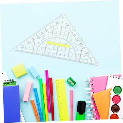Plastic Geometry Set Drawing Triangle Rulers for Precise Angles 5pcs