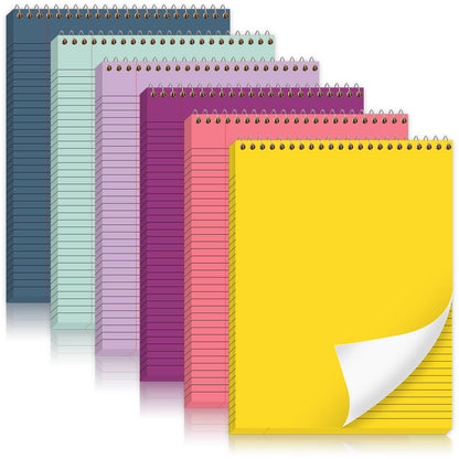 gisgfim 6Pcs Boho Top Spiral Notebooks 8.5x11 College Ruled Steno Pads
