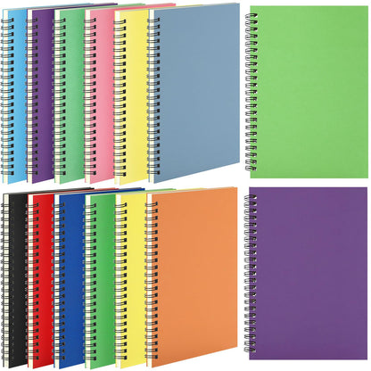 Leelosp 12 Pcs Small Spiral Notebook,Rainbow,5 x 7 Inch