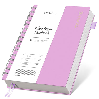EMSHOI Lined Spiral Journal Notebook, 300 Pages, A5 Size (5.7'' x 8.2'')