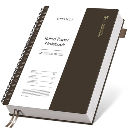 EMSHOI Lined Spiral Journal Notebook, 300 Pages, A5 Size (5.7'' x 8.2'')