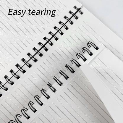 Lined Spiral Notebook B5 Hardcover Black Journal 100GSM 7x10