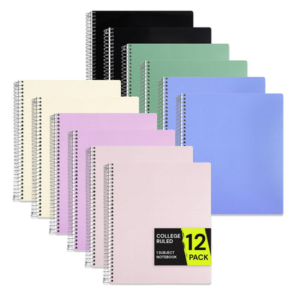 ONAVIA 1 Subject Spiral Notebook College Ruled Bulk, 140 Pages, Assorted