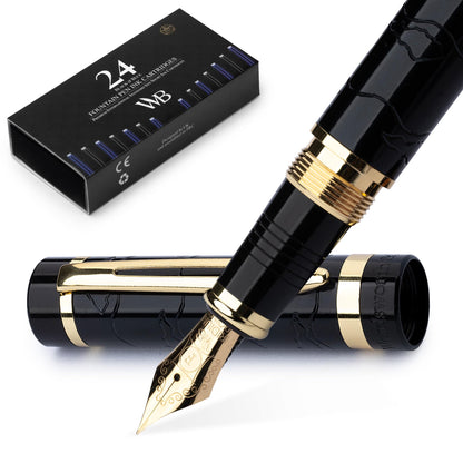 Wordsworth & Black Primori Luxury Fountain Pen Set for Writing, Medium Nib