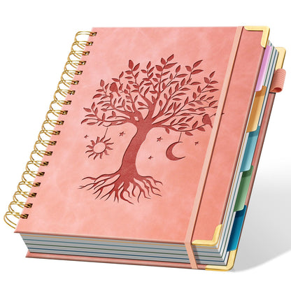 Ovesmusl 5-Subject Hardcover Spiral Notebook, 8.5" x 11", College Ruled