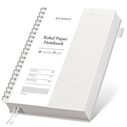 EMSHOI Lined Spiral Journal Notebook, 300 Pages, A5 Size (5.7'' x 8.2'')