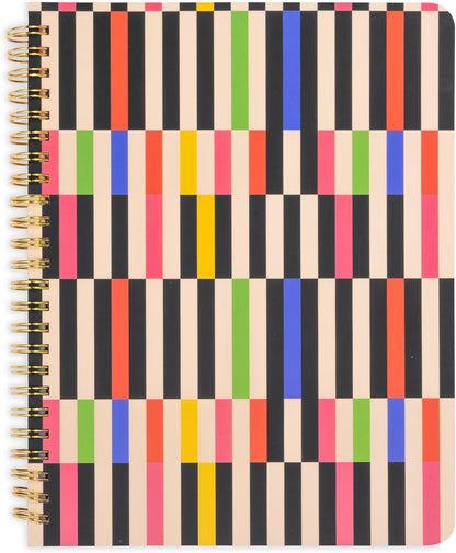 ban.do Small Colorful Spiral Notebook (Mid-Century Stripe)