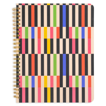 ban.do Small Colorful Spiral Notebook (Mid-Century Stripe)