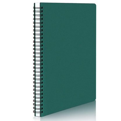 EUSOAR Spiral Ruled Notebook, A5 3packs 5.5"X8.3" 120 Pages Lined Travel Writing Notebooks Journal, Memo Notepad Sketchbook, Office Business Subject Diary Ruled Spiral Book Journal-Coffee Cover