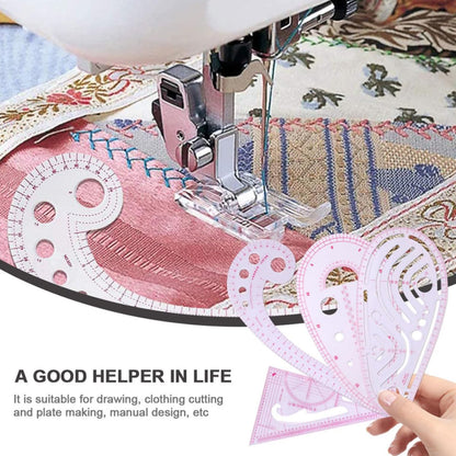 9pcs French Metric Ruler Set, Curved Sewing Tools for Pattern Making