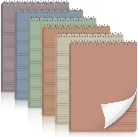 gisgfim 6Pcs Boho Top Spiral Notebooks 8.5x11 College Ruled Steno Pads