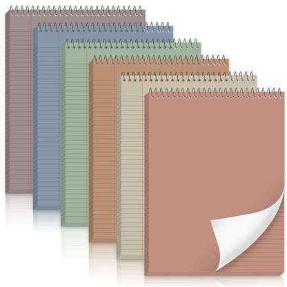 gisgfim 6Pcs Boho Top Spiral Notebooks 8.5x11 College Ruled Steno Pads