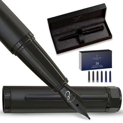 Luxury Fountain Pen Set for Writing, Refillable Ink Converter, Gift Box