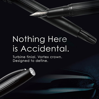 TAG Submarine Luxury Fountain Pen – TurbineDriven Refill, Gold-Plated Medium Nib, Elegant Writing Gift for Men & Women, Designed by Award-Winning Team