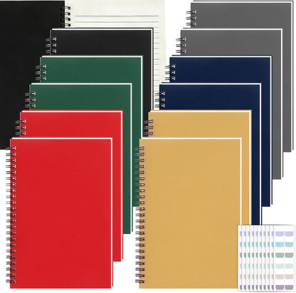 Retainbre 12 Pack Small Spiral Notebook 5.5x8.3 for Work School Office