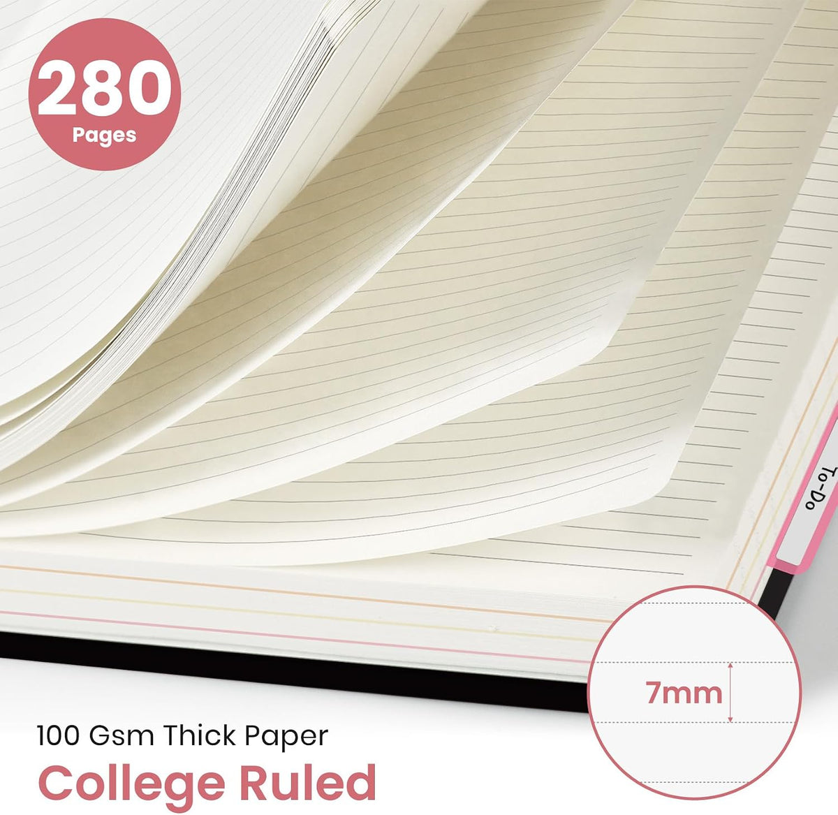 Taja Spiral Notebooks for Work 5 Subject Notebook with Removable Dividers