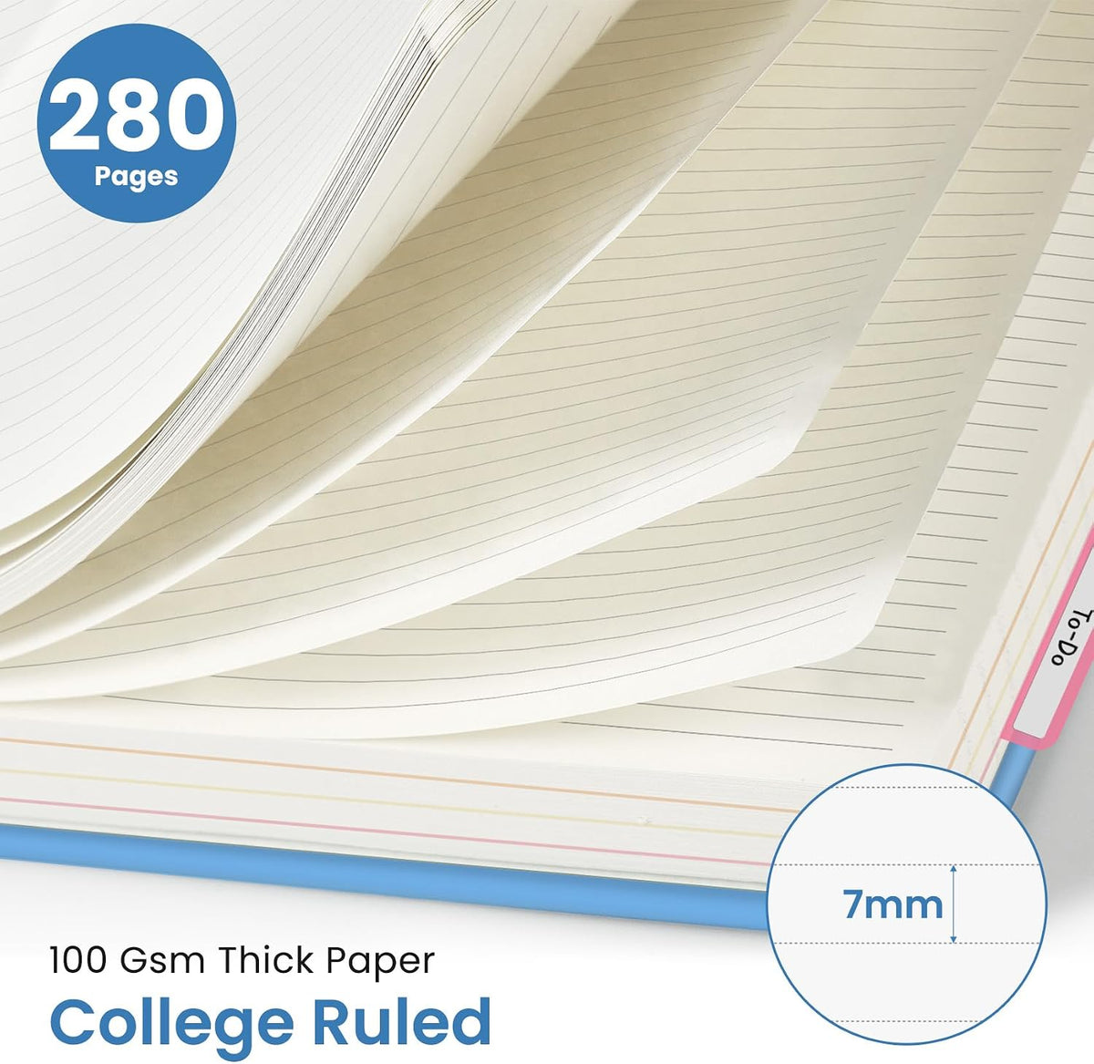 Taja Spiral Notebooks for Work 5 Subject Notebook with Removable Dividers