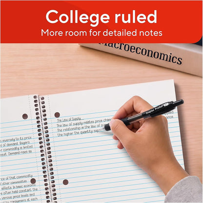 Staples 1-Subject Notebook, 5.875x9 Inch, College Ruled, Brown