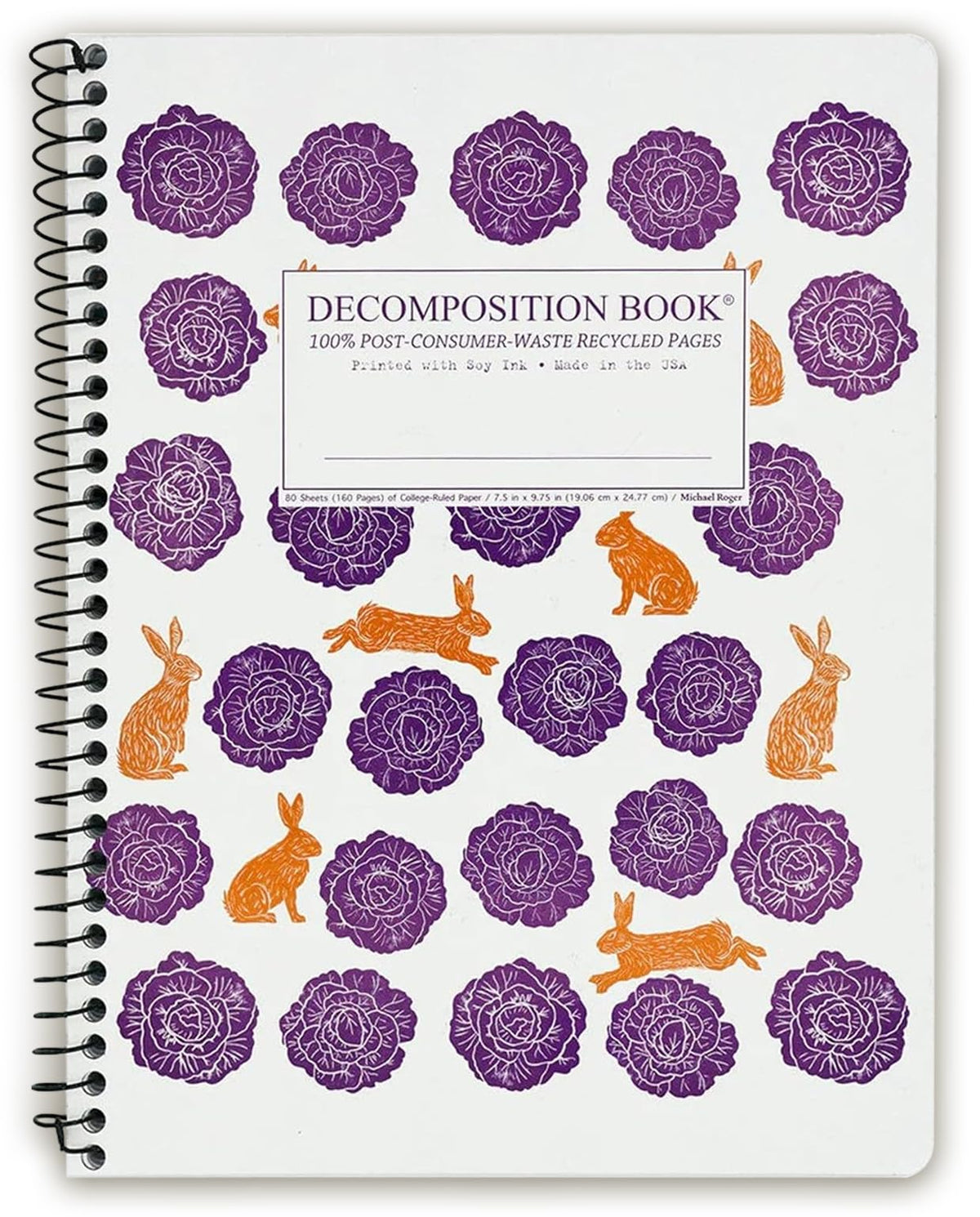 Decomposition Bluebells College Ruled Spiral Notebooks – 9.75 x 7.5 Journal with 160 Lined Pages – Notebooks for School Supplies, Home & Office – 100% Recycled Paper – Made in USA