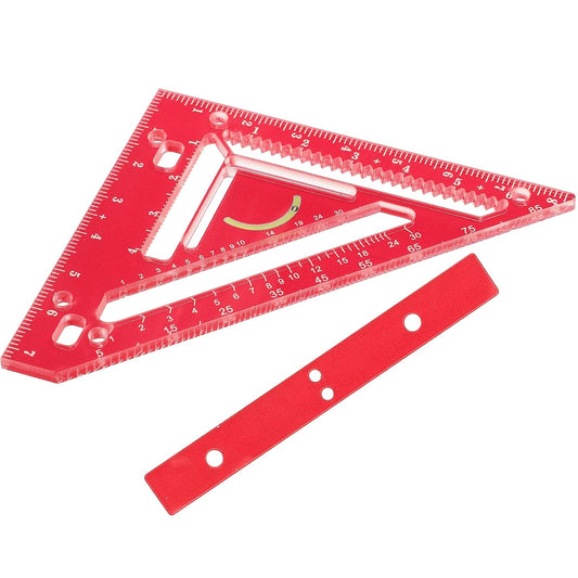 Acrylic Measuring Ruler Set with Clamp Blocks for Carpentry Layout
