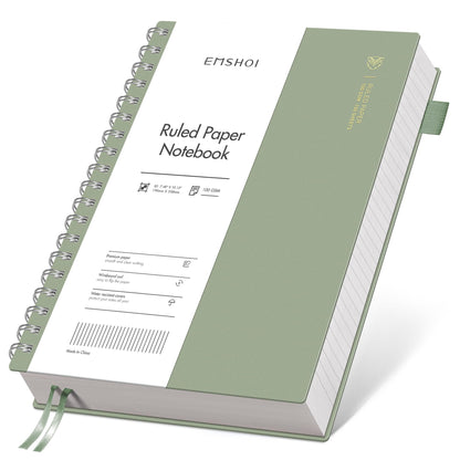 EMSHOI Lined Spiral Journal Notebook, 300 Pages, A5 Size (5.7'' x 8.2'')